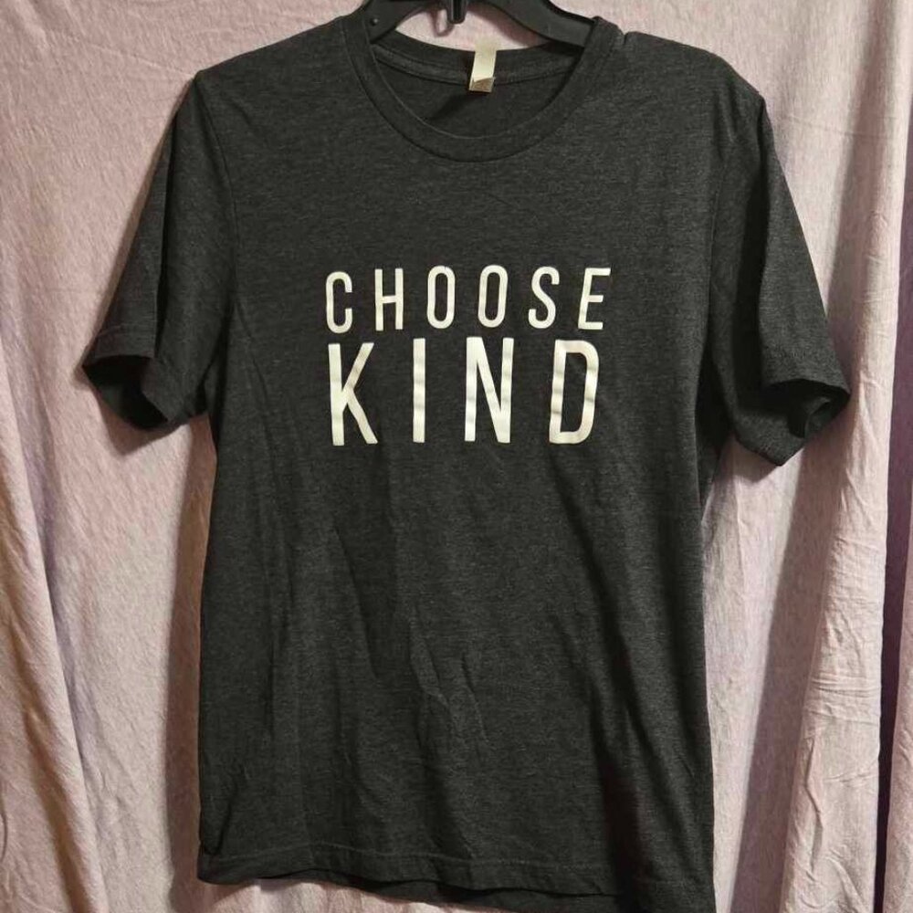 Bella + Canvas Choose Kind Black & White Tee Shirt Size M